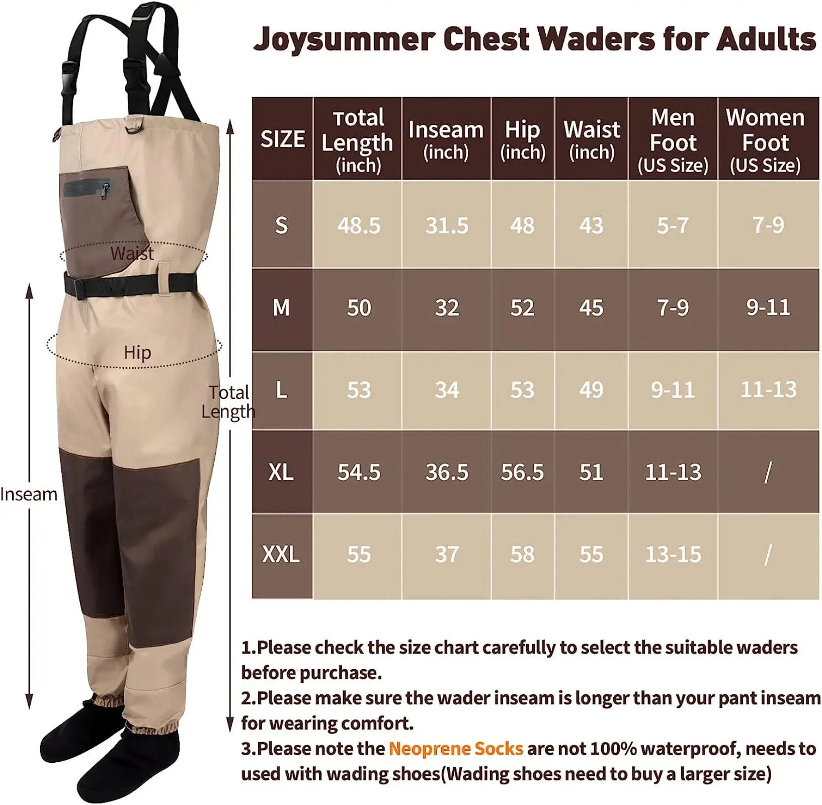 กางเกงว่ายน้ำสำหรับตกปลาแบบ 3  - Fishing Waders บทวิจารณ์และราคา