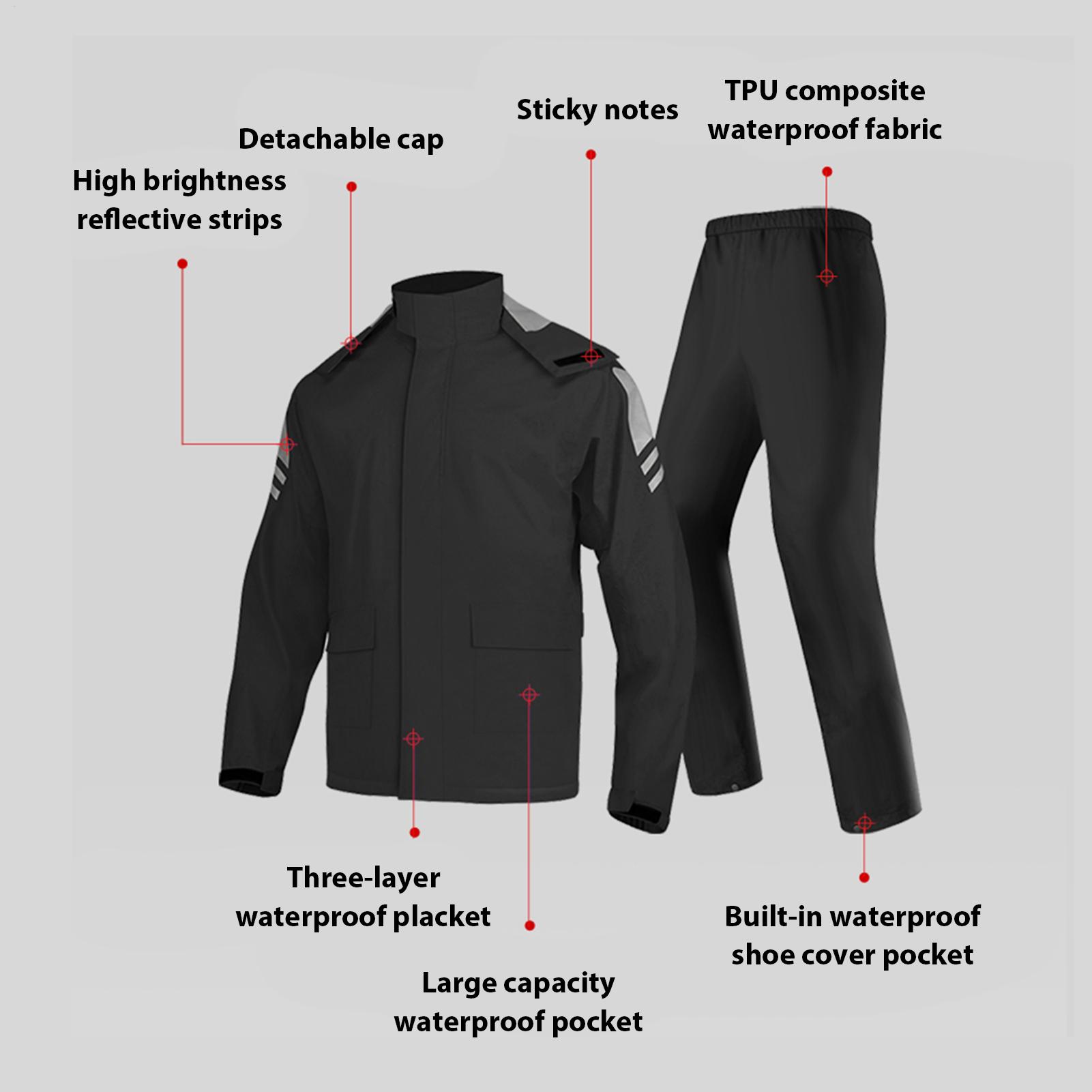 ชุดกันฝนสำหรับผู้ชาย เสื้อกันฝ - Fishing Rain Suit บทวิจารณ์และราคา