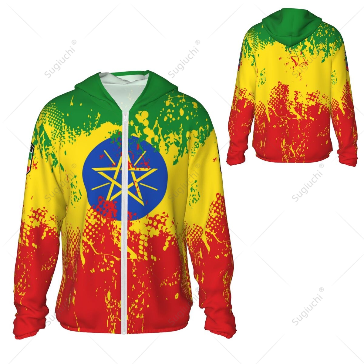 เสื้อฮู้ดกันแดดลายธงชาติเอธิโอ - Fishing Hoodie บทวิจารณ์และราคา