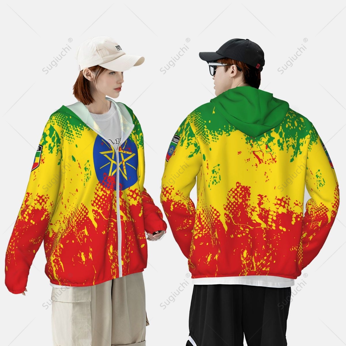 เสื้อฮู้ดกันแดดลายธงชาติเอธิโอ - Fishing Hoodie บทวิจารณ์และราคา
