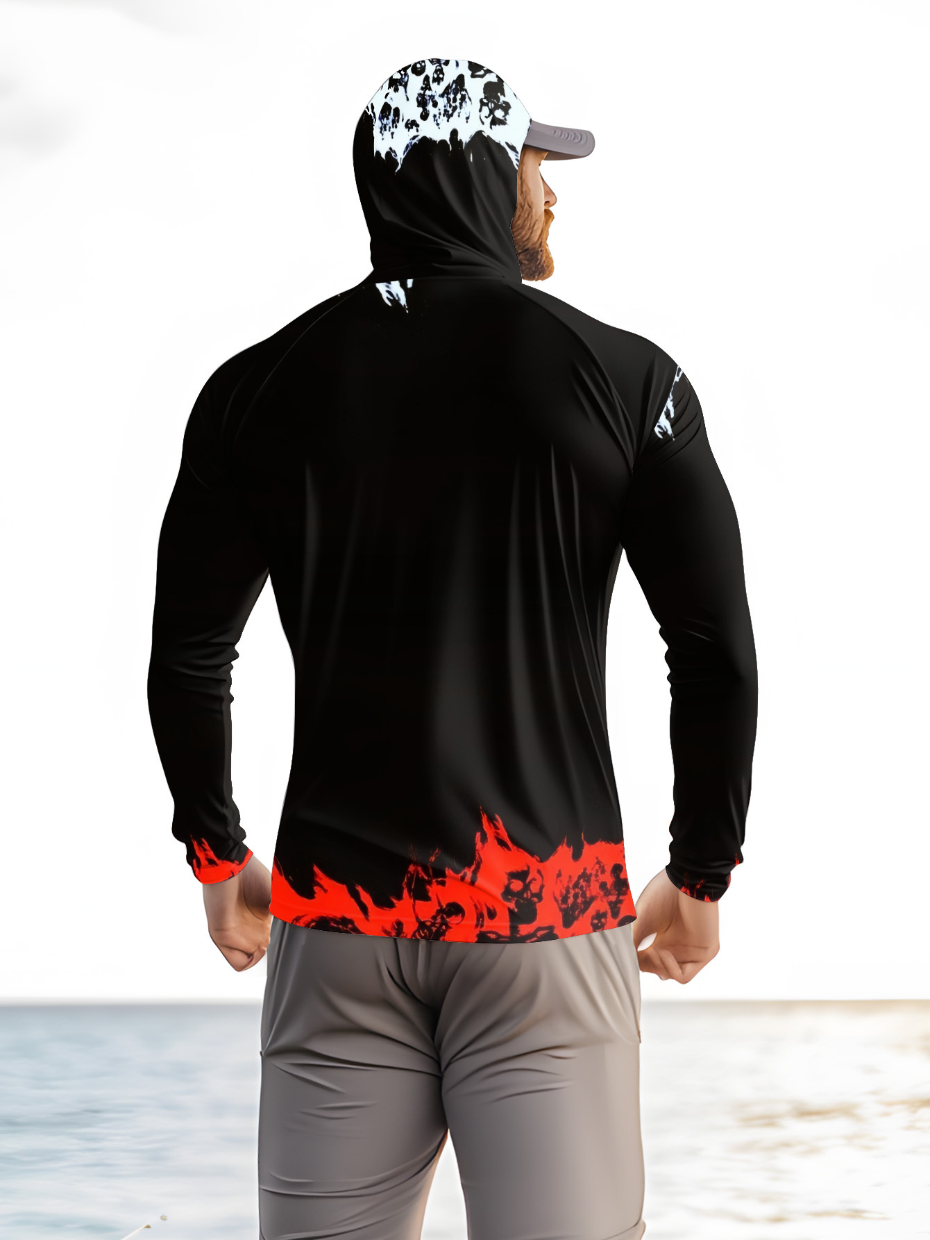 เสื้อตกปลาผู้ชายแบบมีฮู้ด แขนย - Fishing Hoodie บทวิจารณ์และราคา