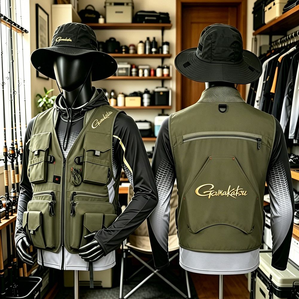 เสื้อกั๊กตกปลา Gamakatsu สำหรั - Fishing Rain Suit บทวิจารณ์และราคา