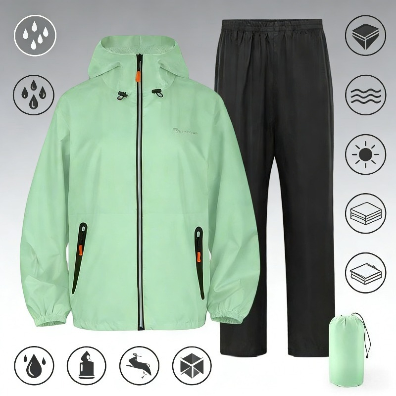 ชุดกันฝนสำหรับผู้ชายและผู้หญิง - Fishing Rain Suit บทวิจารณ์และราคา