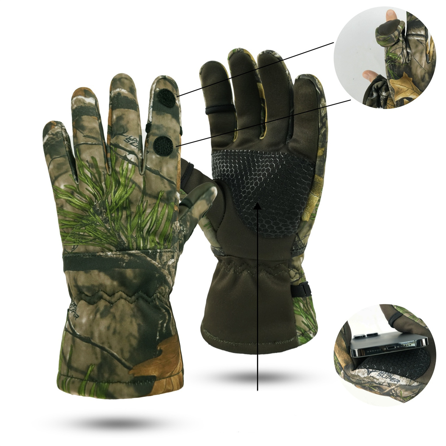 กลางแจ้ง Bionic การล่าสัตว์ Ca - Fishing Gloves บทวิจารณ์และราคา